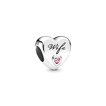 Daughter Love Dad Charm Fit Original Pandora Charms Bracelet Women Best Friends Heart Beads for Jewelry Making Father\'s Day Gift