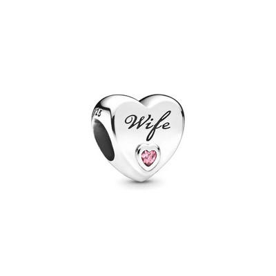 Daughter Love Dad Charm Fit Πρωτότυπο Pandora Charms Γυναικείο βραχιόλι Best Friends Χάντρες καρδιάς για κοσμήματα Δώρο για την Ημέρα του Πατέρα