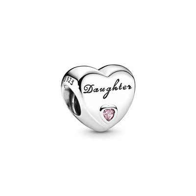 Daughter Love Dad Charm Fit Πρωτότυπο Pandora Charms Γυναικείο βραχιόλι Best Friends Χάντρες καρδιάς για κοσμήματα Δώρο για την Ημέρα του Πατέρα