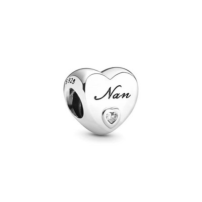 Daughter Love Dad Charm Fit Πρωτότυπο Pandora Charms Γυναικείο βραχιόλι Best Friends Χάντρες καρδιάς για κοσμήματα Δώρο για την Ημέρα του Πατέρα
