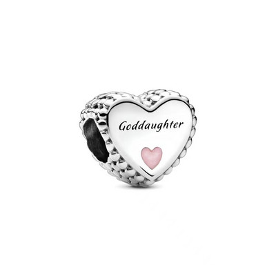 Daughter Love Dad Charm Fit Πρωτότυπο Pandora Charms Γυναικείο βραχιόλι Best Friends Χάντρες καρδιάς για κοσμήματα Δώρο για την Ημέρα του Πατέρα