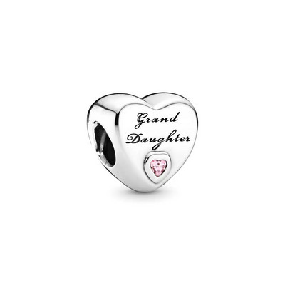 Daughter Love Dad Charm Fit Πρωτότυπο Pandora Charms Γυναικείο βραχιόλι Best Friends Χάντρες καρδιάς για κοσμήματα Δώρο για την Ημέρα του Πατέρα