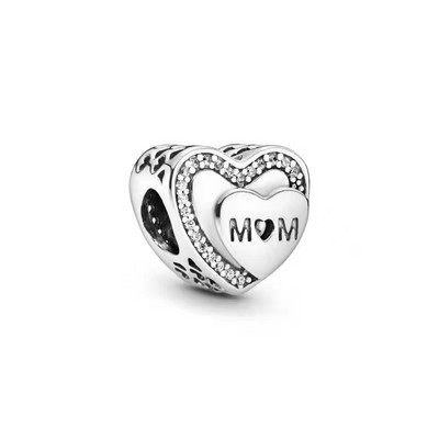 Daughter Love Dad Charm Fit Πρωτότυπο Pandora Charms Γυναικείο βραχιόλι Best Friends Χάντρες καρδιάς για κοσμήματα Δώρο για την Ημέρα του Πατέρα