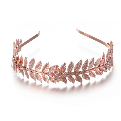 Divatos levél stílusú esküvői korona menyasszonyi tiara Vintage menyasszonyi hajkarika Arany esküvői hajkiegészítők női hajékszerek hajpánt