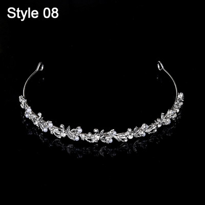 Divatos levél stílusú esküvői korona menyasszonyi tiara Vintage menyasszonyi hajkarika Arany esküvői hajkiegészítők női hajékszerek hajpánt