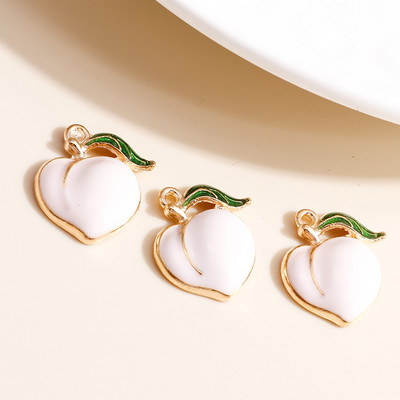 10db Mix Enamel Fruits Charms Cseresznye ananász eper medálok nyaklánchoz fülbevaló karkötő barkács ékszerkészítési kiegészítők