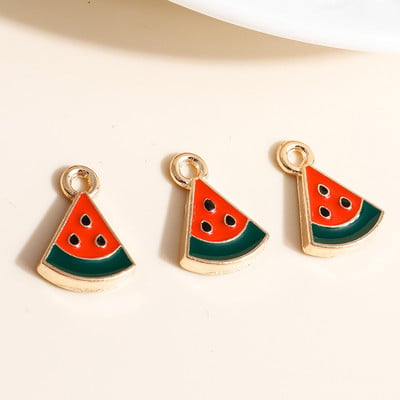 10db Mix Enamel Fruits Charms Cseresznye ananász eper medálok nyaklánchoz fülbevaló karkötő barkács ékszerkészítési kiegészítők