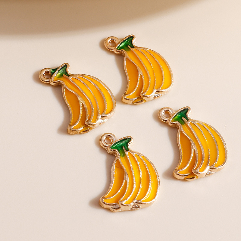 10db Mix Enamel Fruits Charms Cseresznye ananász eper medálok nyaklánchoz fülbevaló karkötő barkács ékszerkészítési kiegészítők