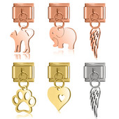 Hapiship uus originaal karikakra elevant tiib kassi süda armastus küünised võlu lüli sobib 9 mm käevõru roostevabast terasest ehete valmistamine DJ246