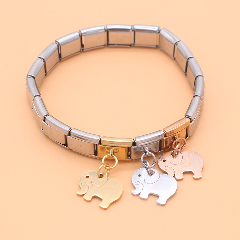 Hapiship uus originaal karikakra elevant tiib kassi süda armastus küünised võlu lüli sobib 9 mm käevõru roostevabast terasest ehete valmistamine DJ246