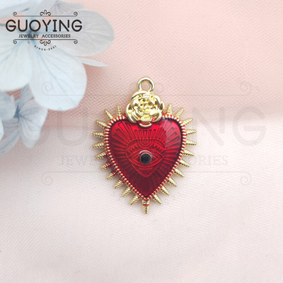 10db Evil Eye barokk stílusú fém ékszer barkács fülbevaló karkötő ékszer készítés fülbevaló bűbáj Evil Eye varázsa zománc varázsa