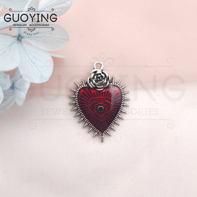 10db Evil Eye barokk stílusú fém ékszer barkács fülbevaló karkötő ékszer készítés fülbevaló bűbáj Evil Eye varázsa zománc varázsa
