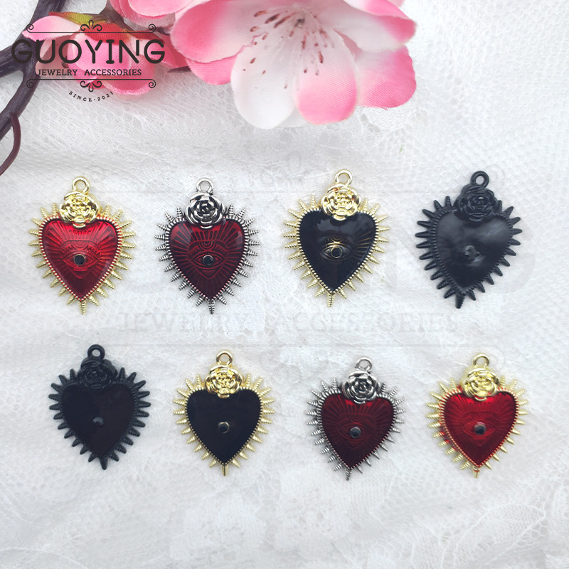 10db Evil Eye barokk stílusú fém ékszer barkács fülbevaló karkötő ékszer készítés fülbevaló bűbáj Evil Eye varázsa zománc varázsa