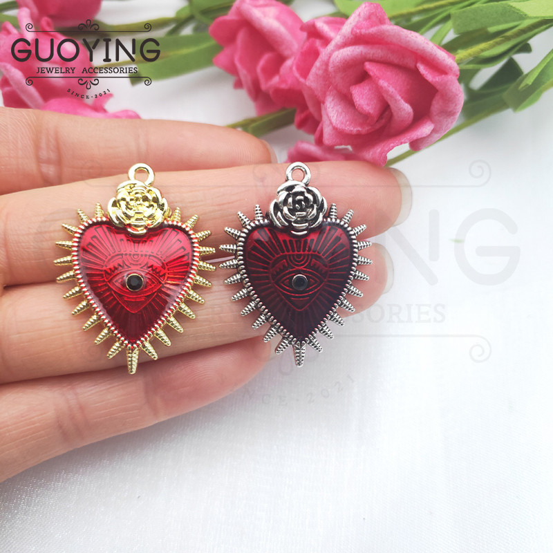 10db Evil Eye barokk stílusú fém ékszer barkács fülbevaló karkötő ékszer készítés fülbevaló bűbáj Evil Eye varázsa zománc varázsa