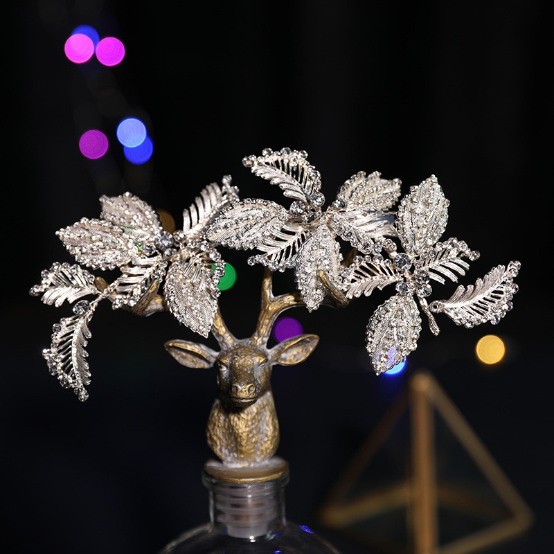 Сватбени аксесоари за коса Листа, ленти за коса, ленти за глава, кристални кристали, украса за глава, булчински дамски шапки, шапки, шапки, булчински бижута