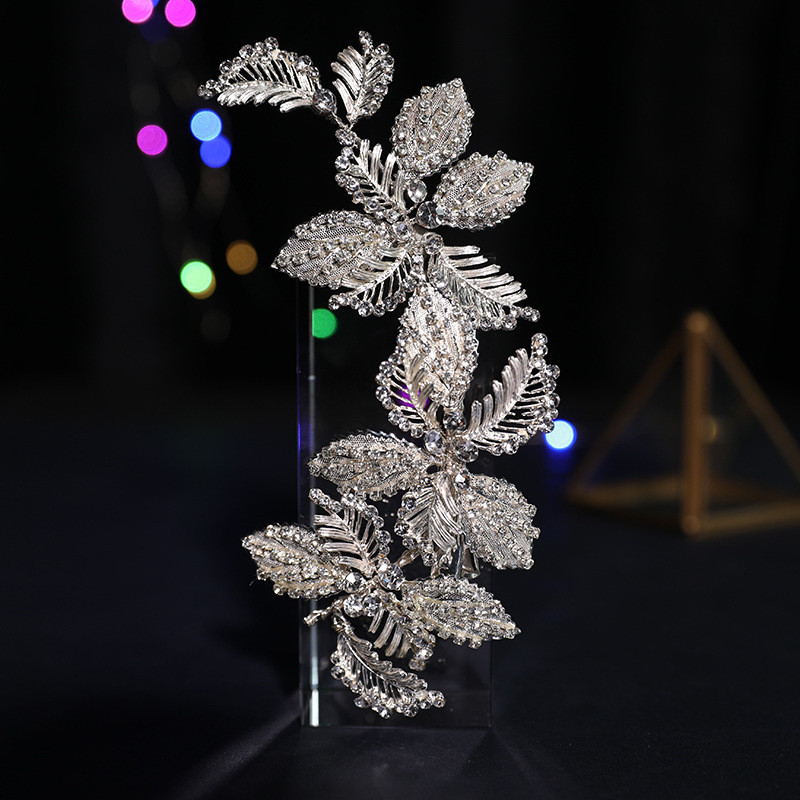 Сватбени аксесоари за коса Листа, ленти за коса, ленти за глава, кристални кристали, украса за глава, булчински дамски шапки, шапки, шапки, булчински бижута