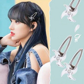 Japanese Tide Brand Punk Ninja Shuriken Boomerang Personality Girl Hip-Hop Windmill Hairb Nightclub Net Red Headwear 2022 New