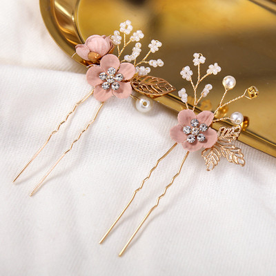 Menyasszony Művirág Gyöngyök Oldalfésű hajhoz Női Menyasszony Esküvői Kirakat Tiara Fejdísz Hajtűk Hajkiegészítők Ékszerek