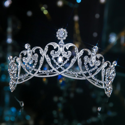 Luxus Változatos Ezüst Színű Kristály Menyasszonyi Tiaras Korona Strasszkő dísztárgyak Diadema Gallérok Fejfedők Esküvői Haj kiegészítők