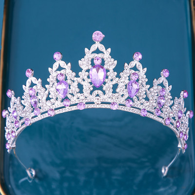 DIEZI koreai luxus többszínű kristálykorona hajkiegészítők tiara női lányoknak esküvői strasszos menyasszonyi koronás haj ékszerek