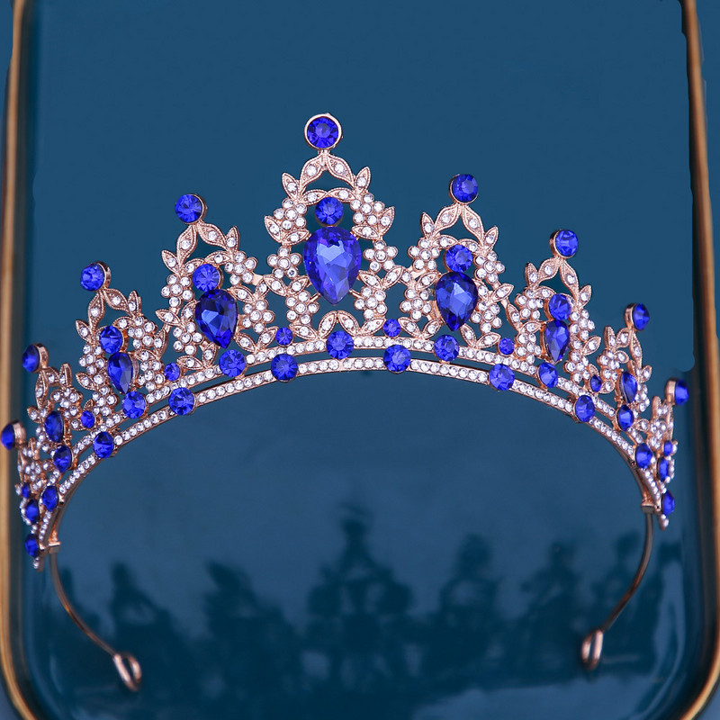 DIEZI koreai luxus többszínű kristálykorona hajkiegészítők tiara női lányoknak esküvői strasszos menyasszonyi koronás haj ékszerek