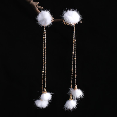 2 buc cleme de păr pentru iepuri tăiate morcov pentru fetițe femei cu ciucuri bile de păr perle agrafe de păr accesorii de păr la modă minunate