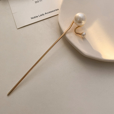 Nova ukosnica Štapići za kosu Minimalistički Big Pearl Trendy Punk Metalni dodaci za kosu Pokrivala za kosu Frizura za žene Nakit H048