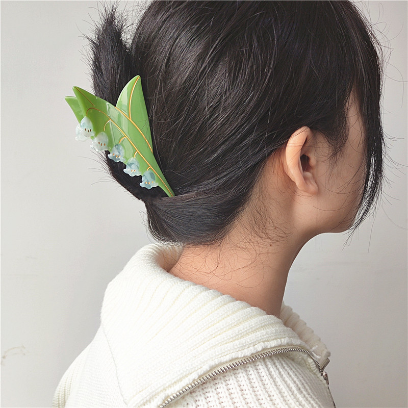 HANGZHI, retro, roz, Sakura, flori de cireș, acetat, agrafă de păr, gheare de păr de rechin, pentru femei, fete, pentru călătorie.