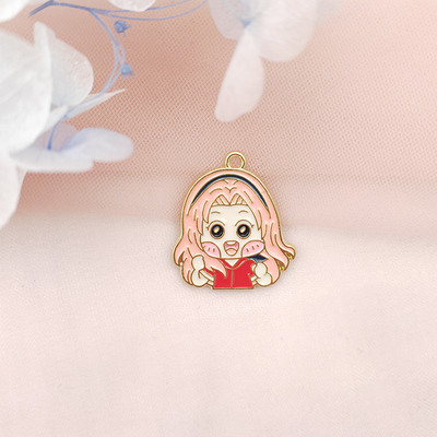 10 buc. Charm din aliaj, cercei cu personaje de desene animate, pandantiv, breloc bricolaj, lanț suspendat, bijuterii, accesorii lucrate manual, farmec pentru cercei