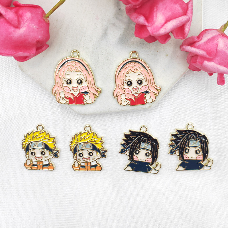 10 buc. Charm din aliaj, cercei cu personaje de desene animate, pandantiv, breloc bricolaj, lanț suspendat, bijuterii, accesorii lucrate manual, farmec pentru cercei