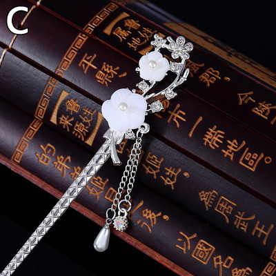 Hiina stiilis juuksepulgad metallist kivist juuksepulgad, naiste tuttid pärlililled, peakatted, juuksenõelad, juukseehted, aksessuaarid