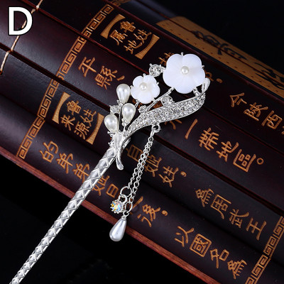 Hiina stiilis juuksepulgad metallist kivist juuksepulgad, naiste tuttid pärlililled, peakatted, juuksenõelad, juukseehted, aksessuaarid