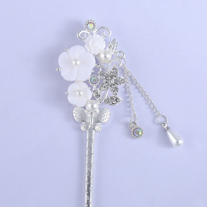 Hiina stiilis juuksepulgad metallist kivist juuksepulgad, naiste tuttid pärlililled, peakatted, juuksenõelad, juukseehted, aksessuaarid