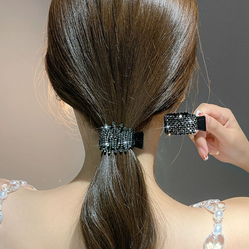 YAMEGA Μεταλλικό κλιπ μαλλιών για γυναίκες Σφιγκτήρες με μαργαριταρένια βάση για αλογοουρά με στρας Νύχια καρφίτσες για τα μαλλιά Κορεάτικα καλοκαιρινά αξεσουάρ μαλλιών