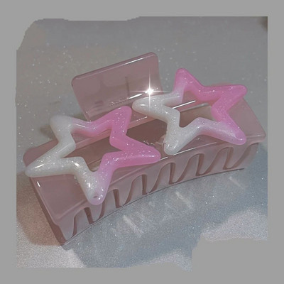 Harajuku Lolita Hollow Star Pentagrami juukseküünised naistele Sweet Girly Charm Trend Juukseklambrid Esteetika Y2k Juukseaksessuaarid Uus