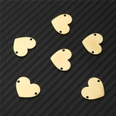 10 tk/partii roostevabast terasest toorik kahe auguga südameripats käevõrude valmistamiseks käsitsi valmistatud ehete tarvikute jaoks