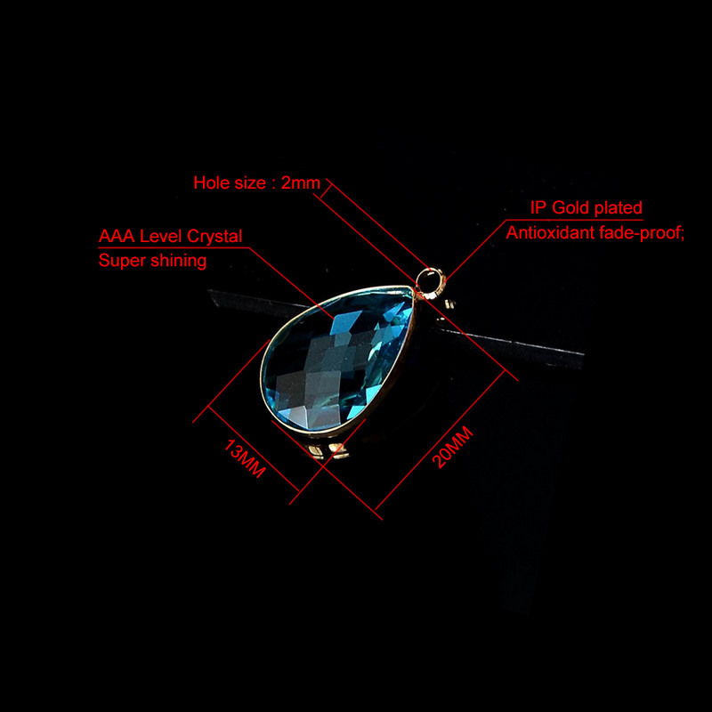 10 tk/partii vaskkompveki värvi vesitilga kristallvõlusid ehete meisterdamiseks käsitsi valmistatud kristallist pisarripatsite tarvikud