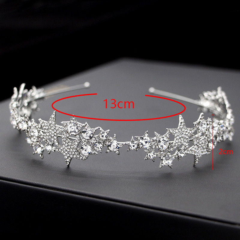 Uus staarkroon tippklassi peen pulmadaamide juukseaksessuaarid pruudi peakate pulmakleitide aksessuaarid kivist juuste keeld