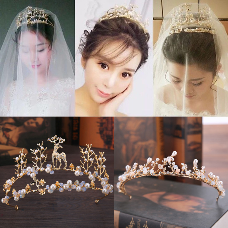 Pulmakroon pruudikuningannale tiaara koos kõrvarõngakomplektiga kivikristallidest tiaarastest pruudikroon Juuksed Luksuslikud ehted aksessuaarid