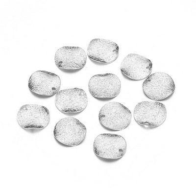 50 tk/partii 10 mm vasest võluripatsid Ebaühtlane ümmargune messingist toon Stardust Tühi tembeldussildi amulettid isetegemise ehete valmistamiseks