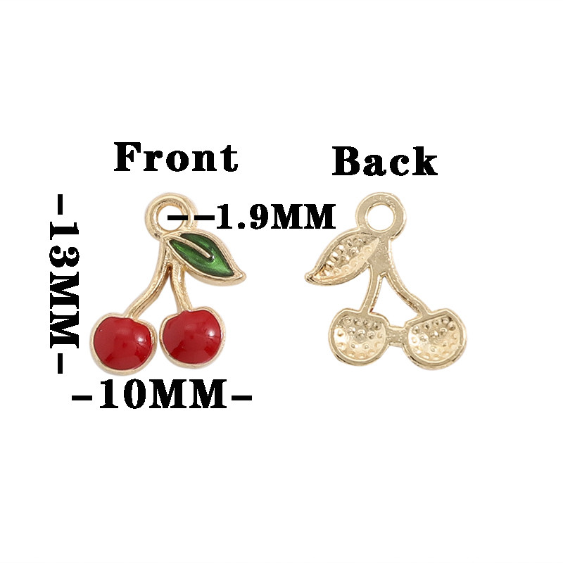 20 tk emailiga mini-puuvilja-kirssvõlusid kirssidega ripatsid kõrvarõngaks kaelakeed käsitsi valmistatud käsitööna ehete aksessuaarid