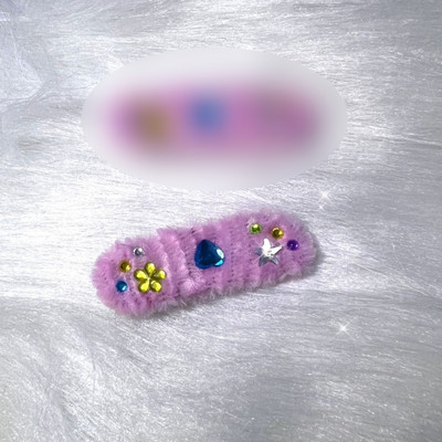 Y2k Aesthetics Värviline Rhinestone Love Heart Palus juuksenõel naistele Armas armas juukseklamber Jaapani Harajuku juukseaksessuaarid