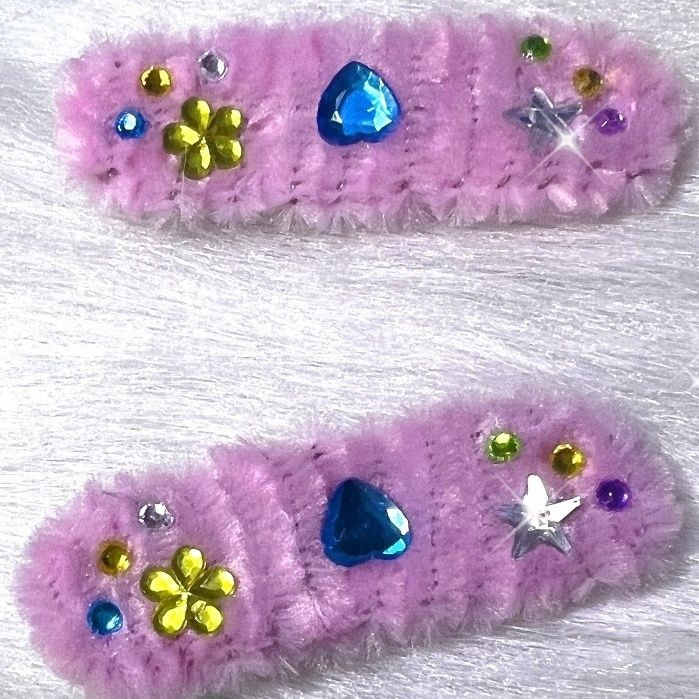 Y2k Aesthetics Värviline Rhinestone Love Heart Palus juuksenõel naistele Armas armas juukseklamber Jaapani Harajuku juukseaksessuaarid