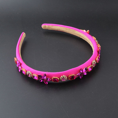 Uus värviline kristallidega inkrusteeritud käsnast kivist peapael Euroopa ja Ameerika barokkstiilis laia äärega kivist peapael