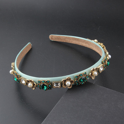 Uus värviline kristallidega inkrusteeritud käsnast kivist peapael Euroopa ja Ameerika barokkstiilis laia äärega kivist peapael