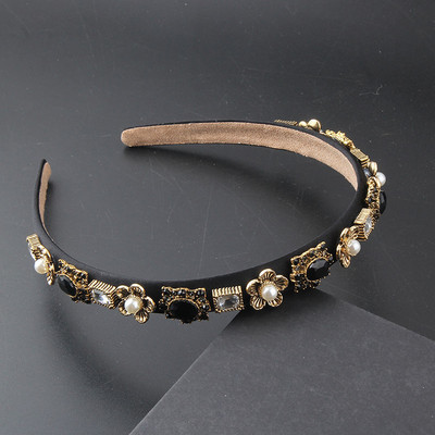 Uus värviline kristallidega inkrusteeritud käsnast kivist peapael Euroopa ja Ameerika barokkstiilis laia äärega kivist peapael