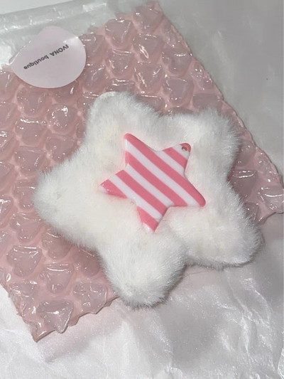 Jaapani Harajuku Plush Star Pentagrami juuksenõel naistele Sweet Cute Y2k Girly Juukseklamber Esteetiline Mood Juukseaksessuaarid Kingitus