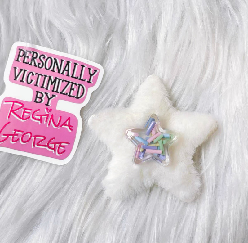 Jaapani Harajuku Plush Star Pentagrami juuksenõel naistele Sweet Cute Y2k Girly Juukseklamber Esteetiline Mood Juukseaksessuaarid Kingitus