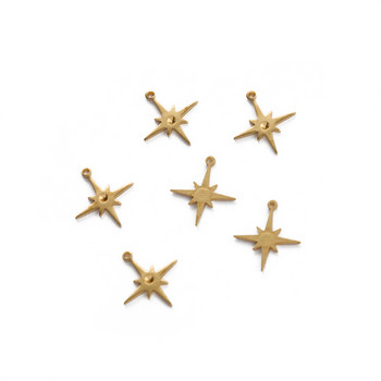 50 τμχ/τσάντα Brass Star Geometry Charms Κρεμαστό για DIY Κοσμήματα Σκουλαρίκια Κολιέ Βραχιόλια Χειροτεχνίες Χειροποίητα Κάνοντας ευρήματα