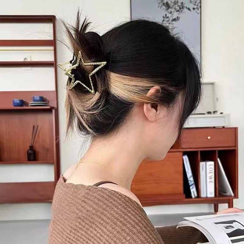 Y2k Esteetilised Hollow Star Pentagrami juukseküüned naistele Magus romantiline trendi juukseklamber Jaapani Harajuku juukseaksessuaarid Uus